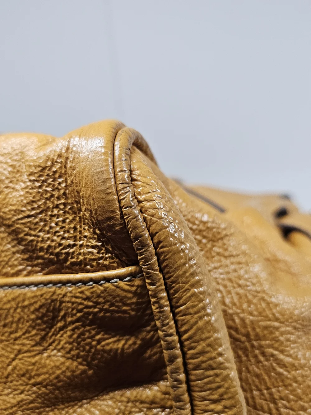 Mulberry Tan Leather Satchel with Turn-Lock